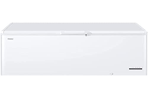 Haier HCE519F - Congelador horizontal de cabina de 504 litros, temperatura ajustable, iluminación completa, silencioso, libre instalación, 165 x 74,5 x 84,5 cm, blanco