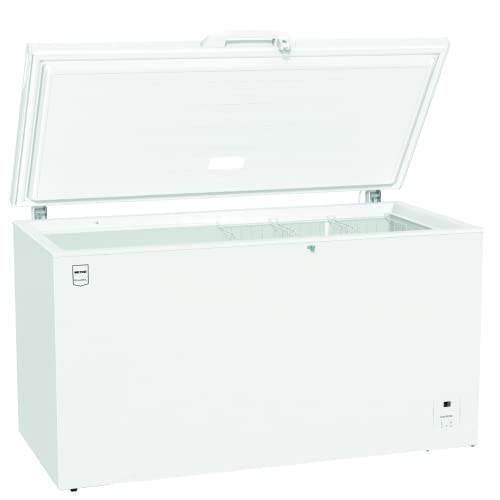 METRO Professional Arcón Congelador horizontal GHF 1457, capacidad 457 L, 90 W, 74 x 150 x 85 cm, silencioso, con 3 cestas, ruedas y cerradura
