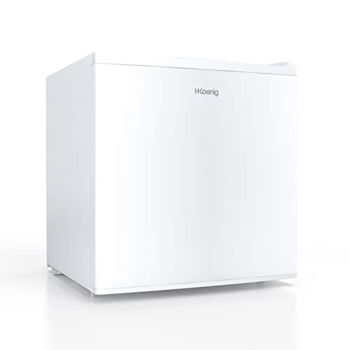 H.KOENIG Mini Congelador Vertical, 75 W, Capacidad de 31 litros, 51 cm de Altura, 2 Compartimientos, Silencioso 39 dB, Blanco FGW400