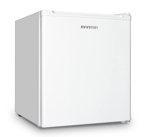 INFINITON CV-A52B - Congelador vertical mini, Blanco, 33 litros, Control de temperatura mecánico, Puerta reversible, Clase A+/E