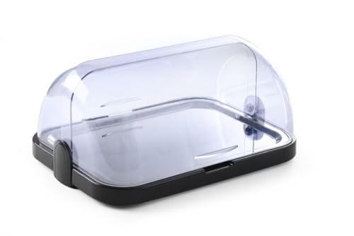 HENDI Vitrina expositora refrigerada, mostrador de Buffet, conjunto exhibidor climatizado con cubierta deslizante, 2 bloques refrigerantes y bandeja, 440x320x(h)205 mm, ABS, SAN, acero inox
