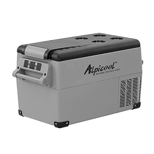 Alpicool CF35 35 Litros Nevera Portátil Eléctrica Refrigerador de Coche 12V 24V mini frigorífico CA 220v para Hogar, Camping, Viajes, Automóvil, 20ºC a 20ºC