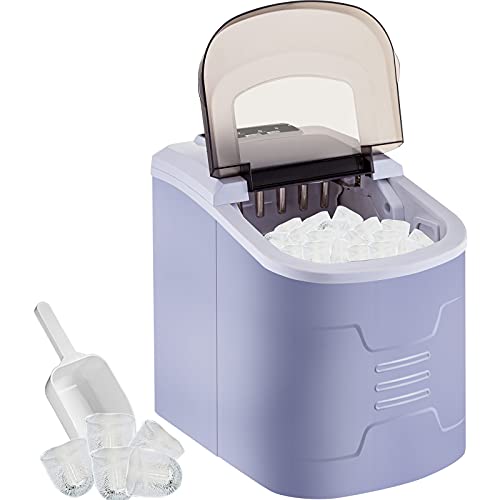 BuoQua Máquina de hielo de 12 kg / 24 h, compatible con AutoFill Silver Ice Maker 220 V, máquina de hielo comercial de escritorio, Material de Plástico