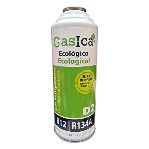 Petroline Gasica D2 226g. Botella Refrigerante Orgánico Ecológico Sustituto del R12 y R134A para Recarga de Aire Acondicionado Coches