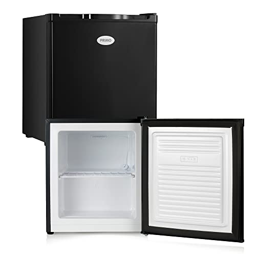 PRIMO Mini congelador, instalación libre, 33 L, tamaño pequeño, clase F, 4 estrellas, color negro