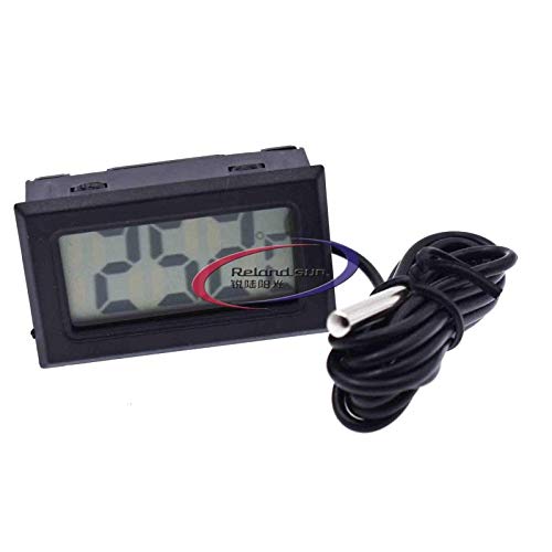 Termómetro LCD digital Monitor de temperatura con sonda externa para nevera, congelador, refrigerador, acuario