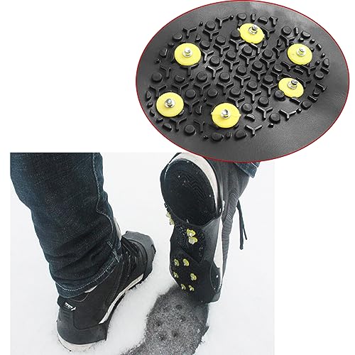 Clavos Antideslizantes para Zapatos, Zapatos Tracción Antideslizante Tacos, Tacos para Zapatos de Hielo, para Tracción en Hielo Nieve y Deportes Fácil de Poner (XL,44-48)