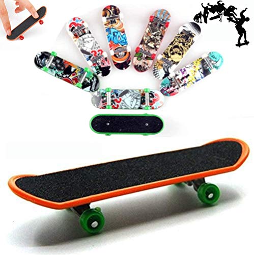 Finger Skateboard, Pack de 5 Mini Fingerboard de Juguete Deck Truck Finger Board Skate Park Boy Kids Regalo de niños (Patrón Aleatorio)
